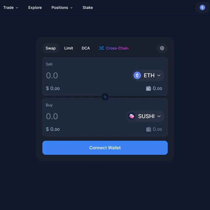 Sushi Swap Ethereum Screenshot