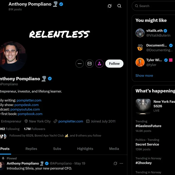 Anthony Pompliano Screenshot