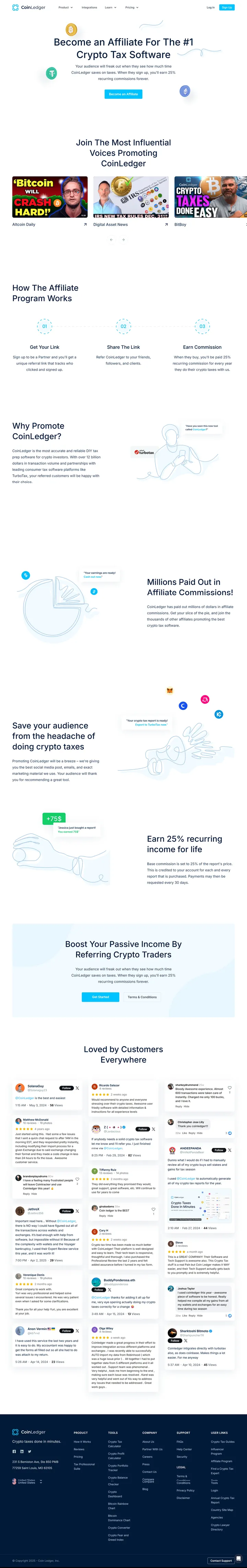 CoinLedger Affiliate Program Screenshot Long