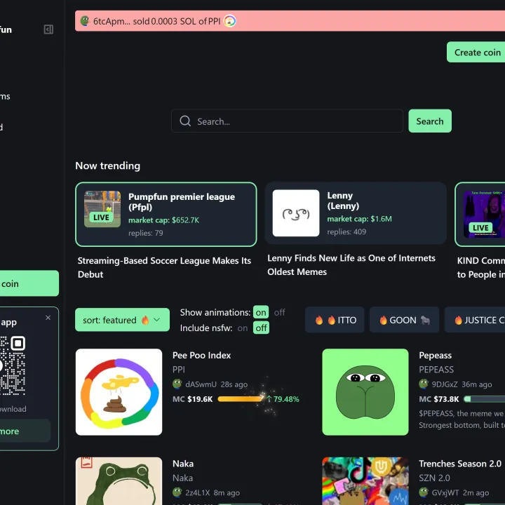 Pump.fun Screenshot