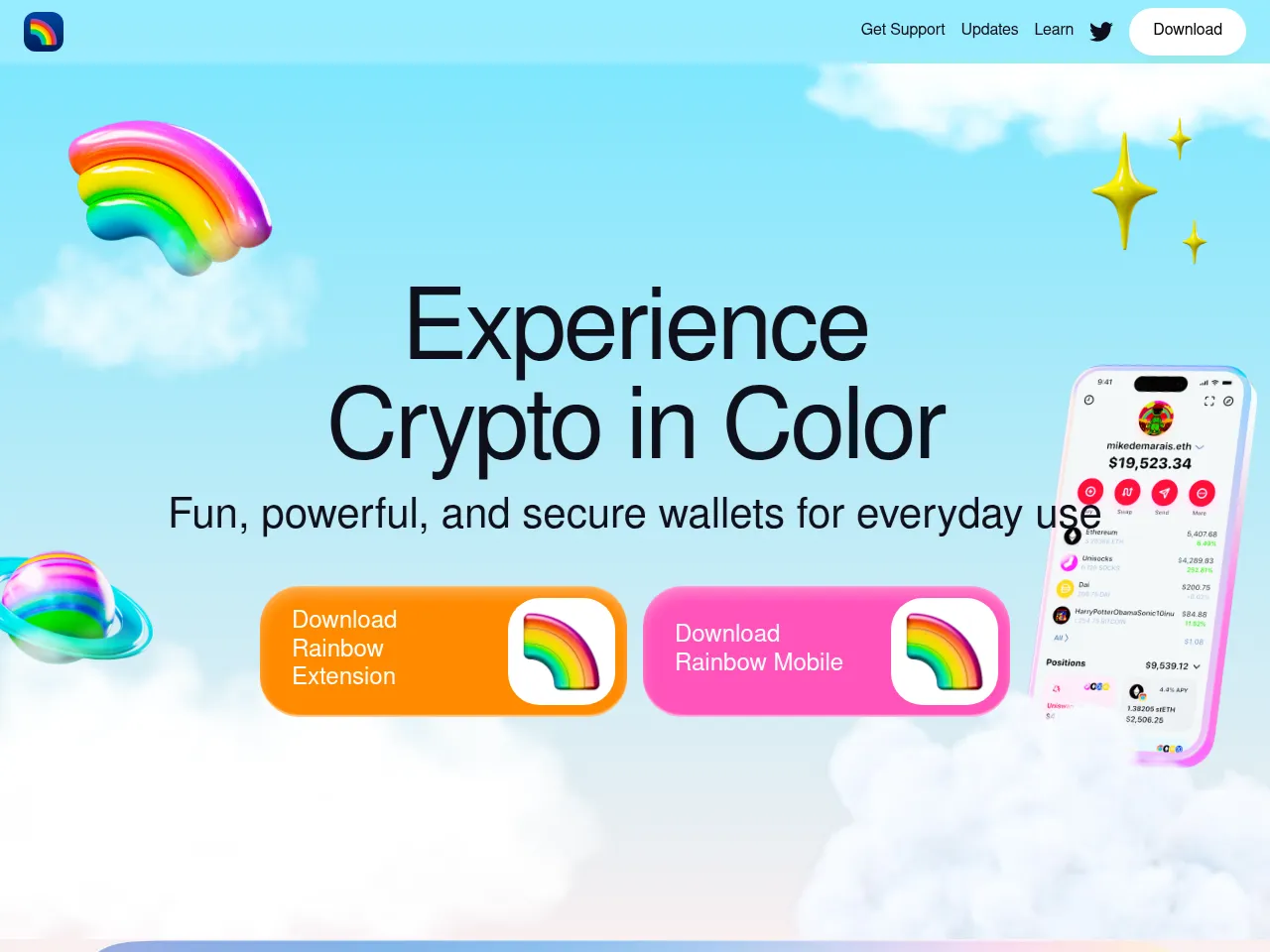 Rainbow Wallet Screenshot