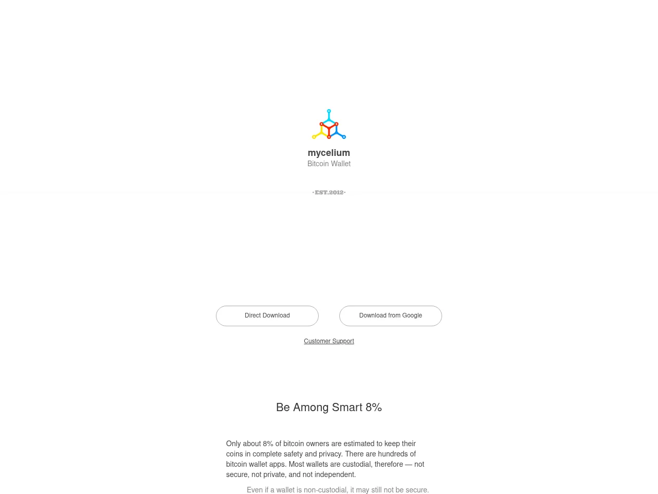 Mycelium Wallet Screenshot