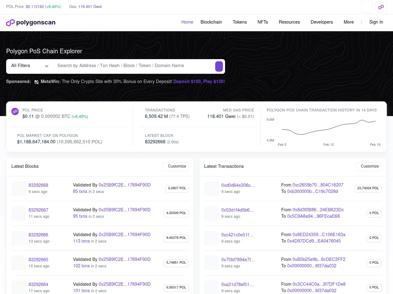 PolygonScan Screenshot