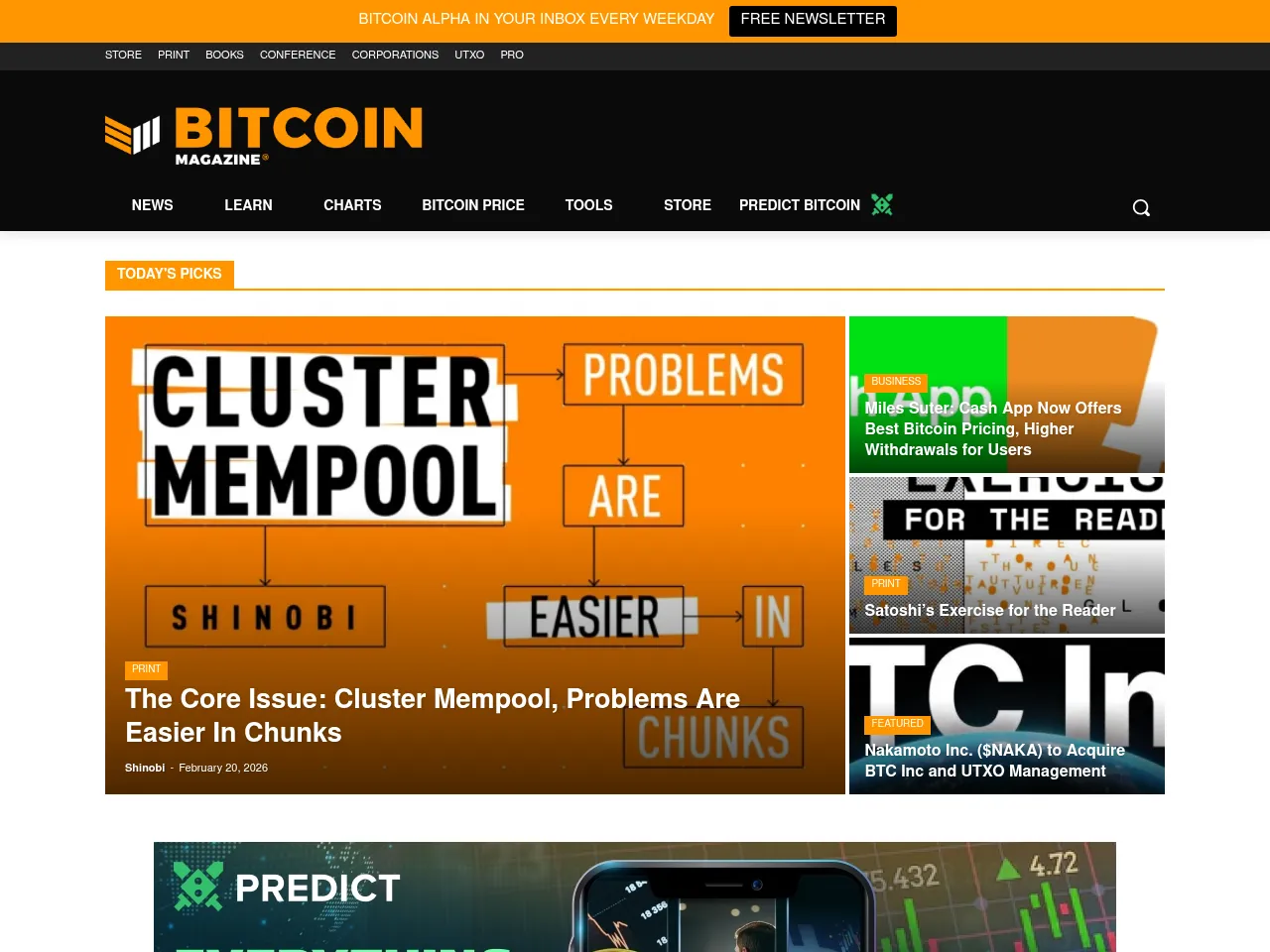 Bitcoin Magazine Screenshot