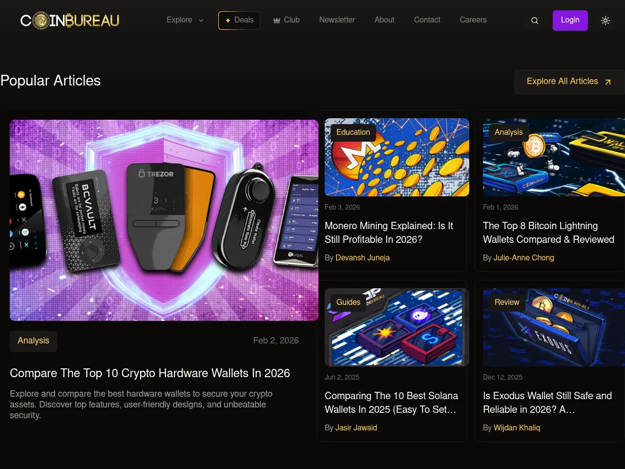 Coin Bureau Screenshot