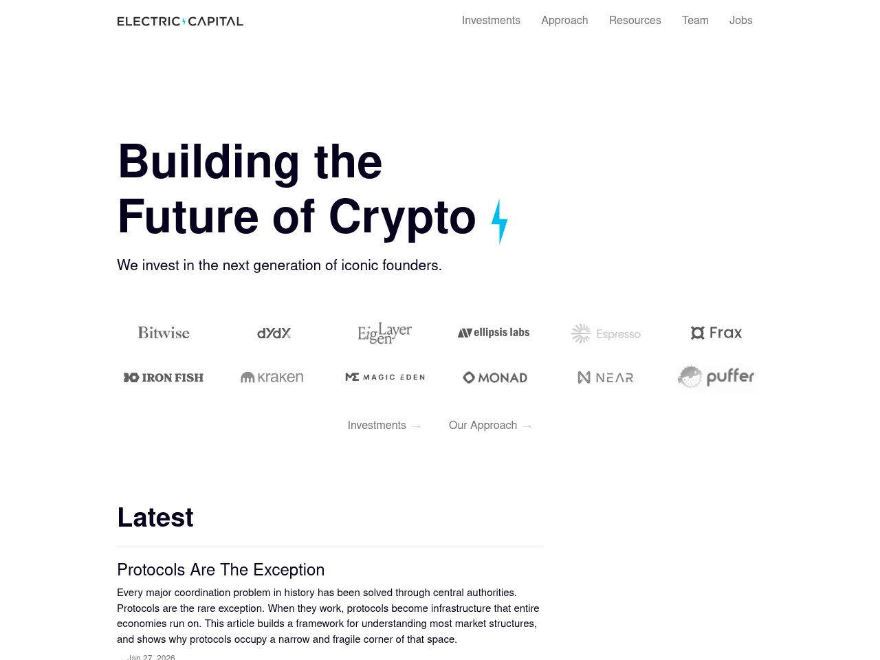 Electric Capital Screenshot