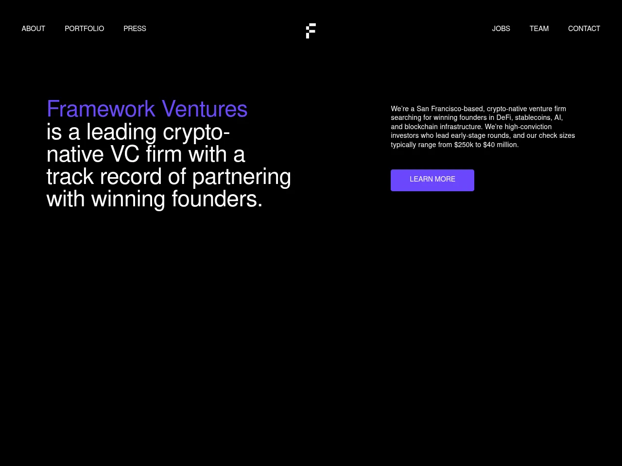 Framework Ventures Screenshot
