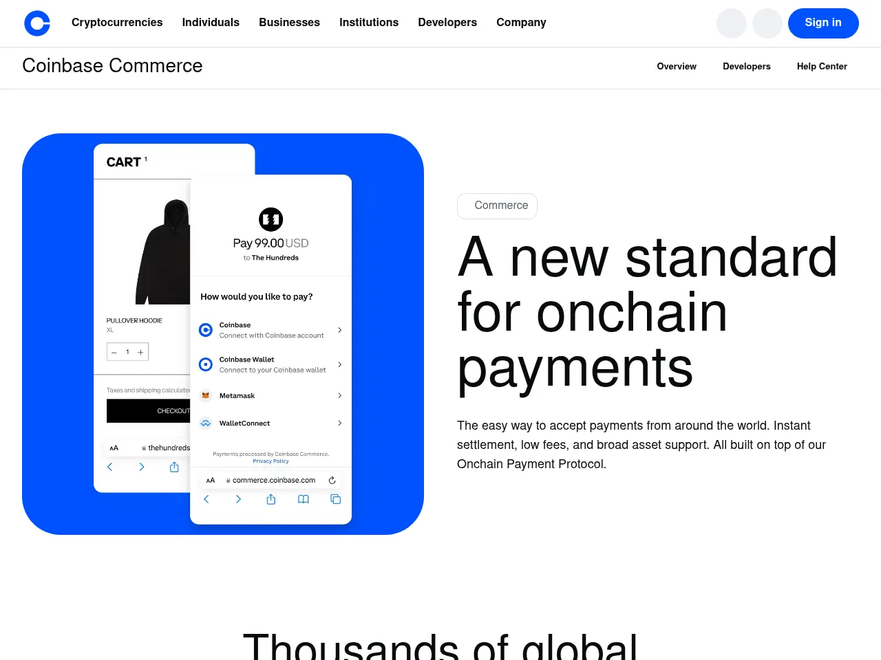 Coinbase Commerce Screenshot