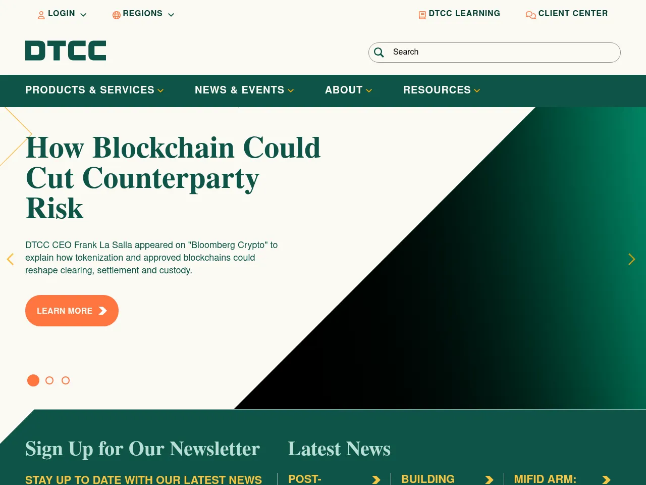 DTCC Digital Assets Screenshot