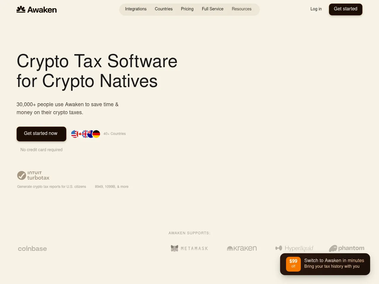 Awaken Tax Screenshot