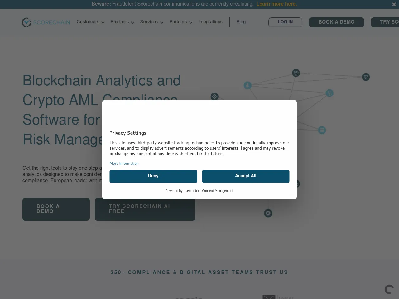 Scorechain Screenshot