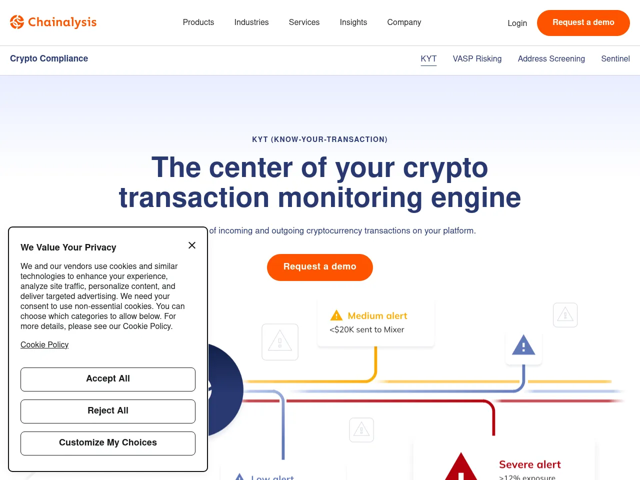 Chainalysis KYT Screenshot