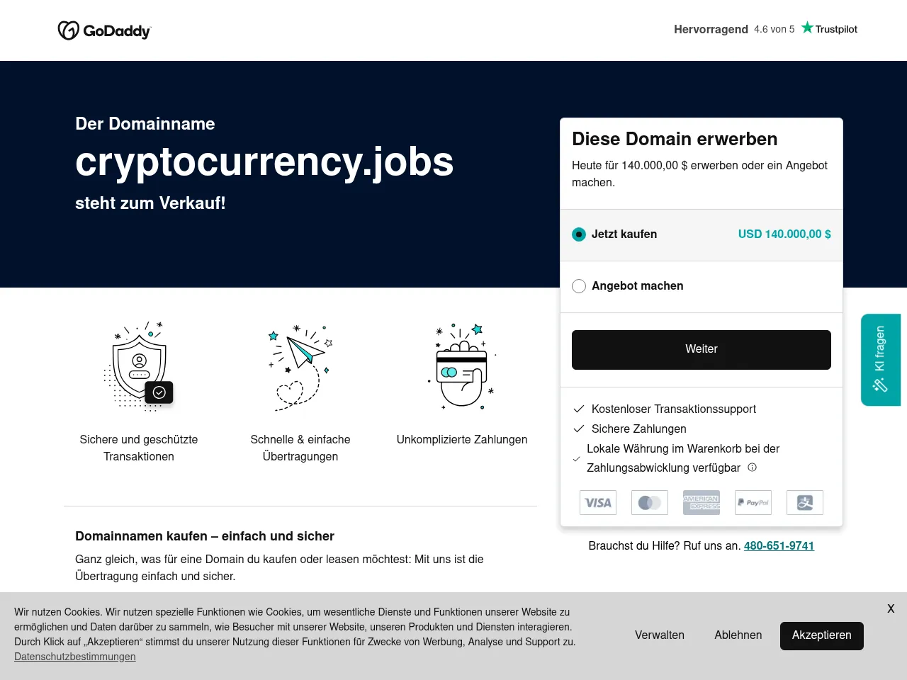 Cryptocurrency Jobs Screenshot
