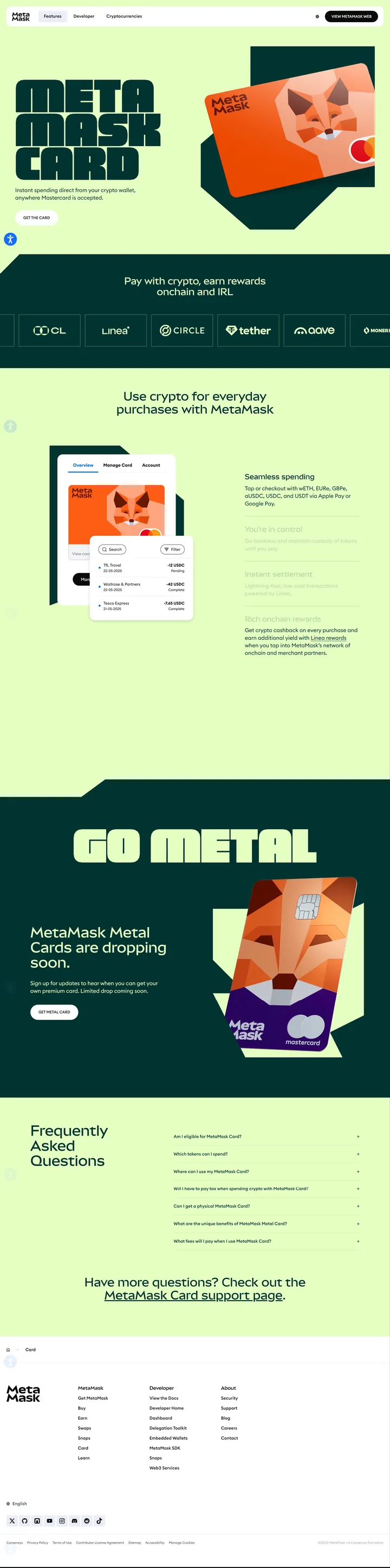 MetaMask Card Screenshot