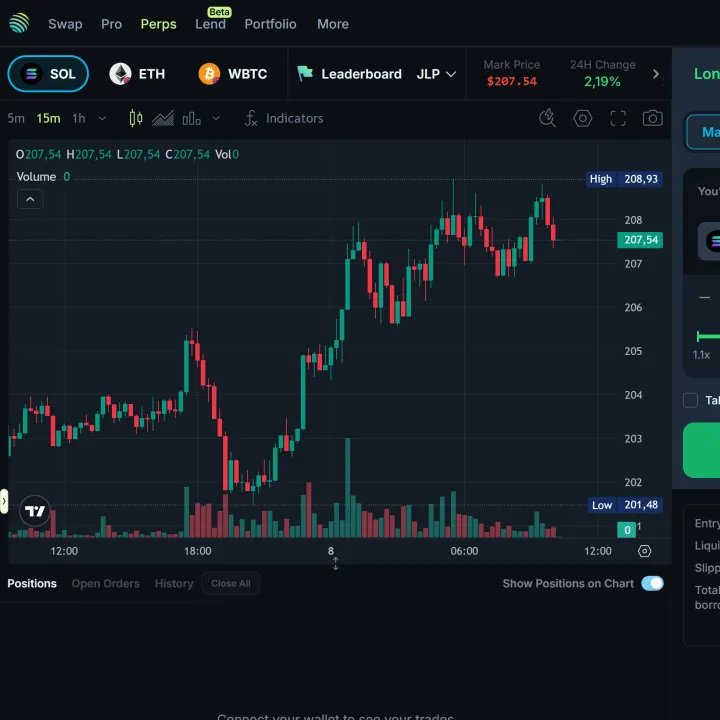 Jupiter Perps Screenshot
