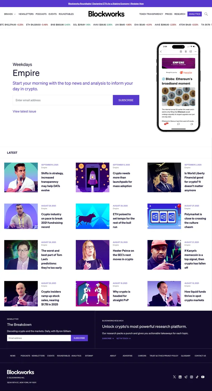 Empire Newsletter Screenshot Long