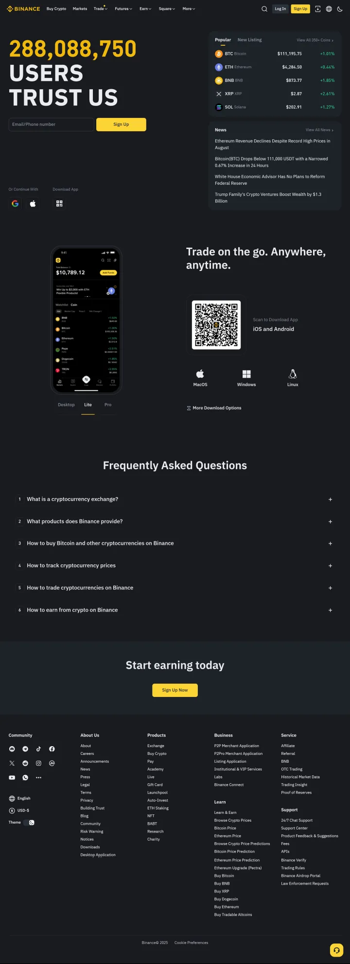 Binance Screenshot